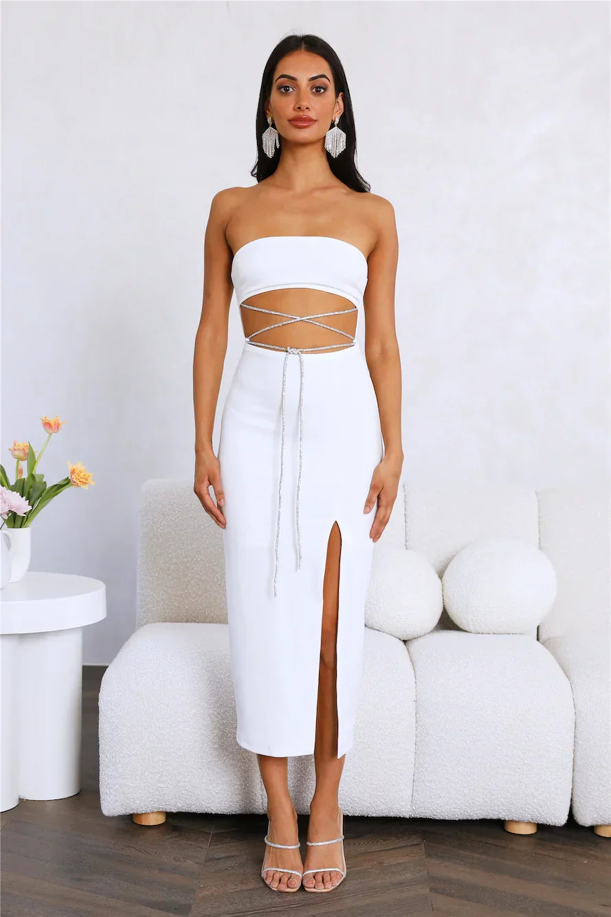 Live Big Midi Dress White