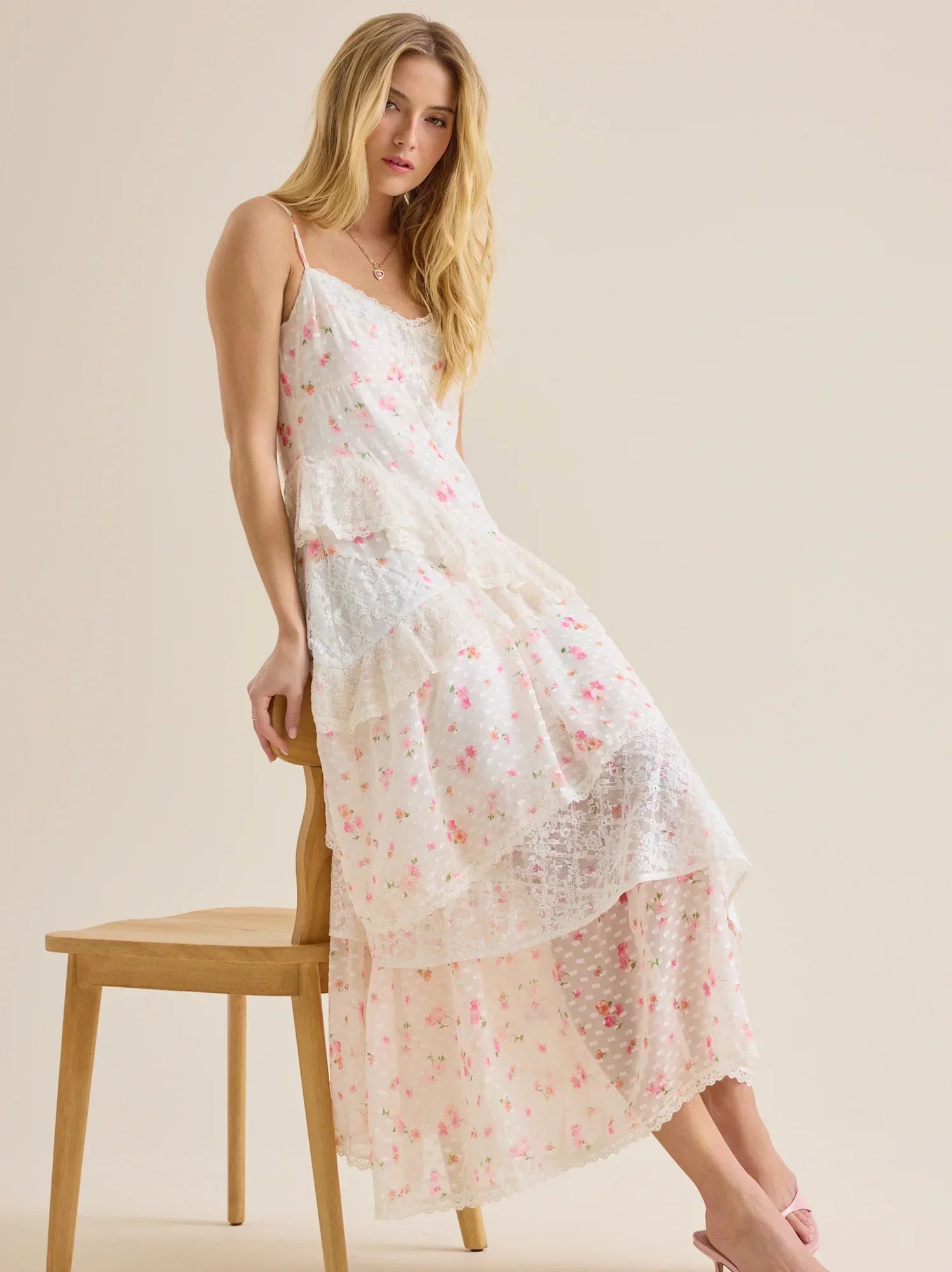 Alicia Floral Lace Maxi Dress
