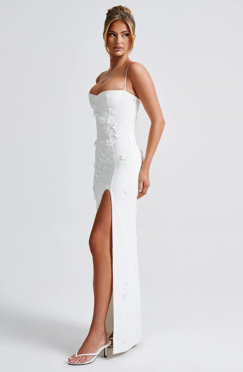 Dalary Maxi Dress - Ivory Lined