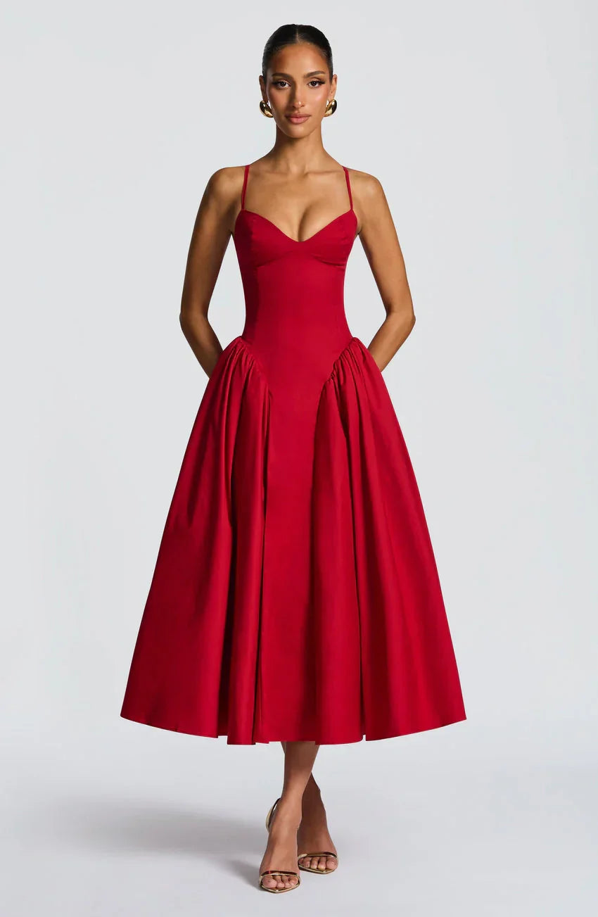 Emerson Midi Dress - Red
