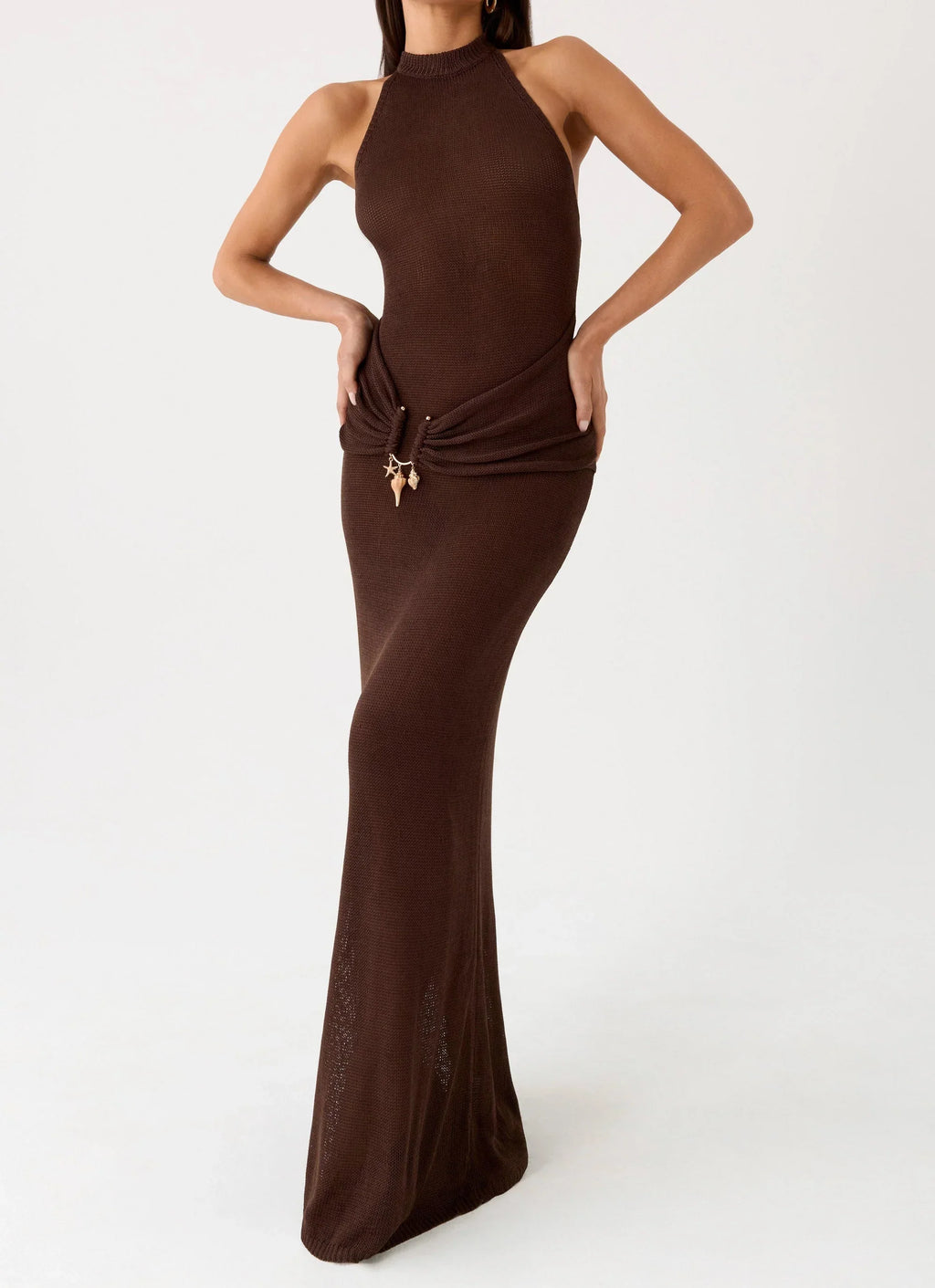 Saoirse Knit Maxi Dress Brown