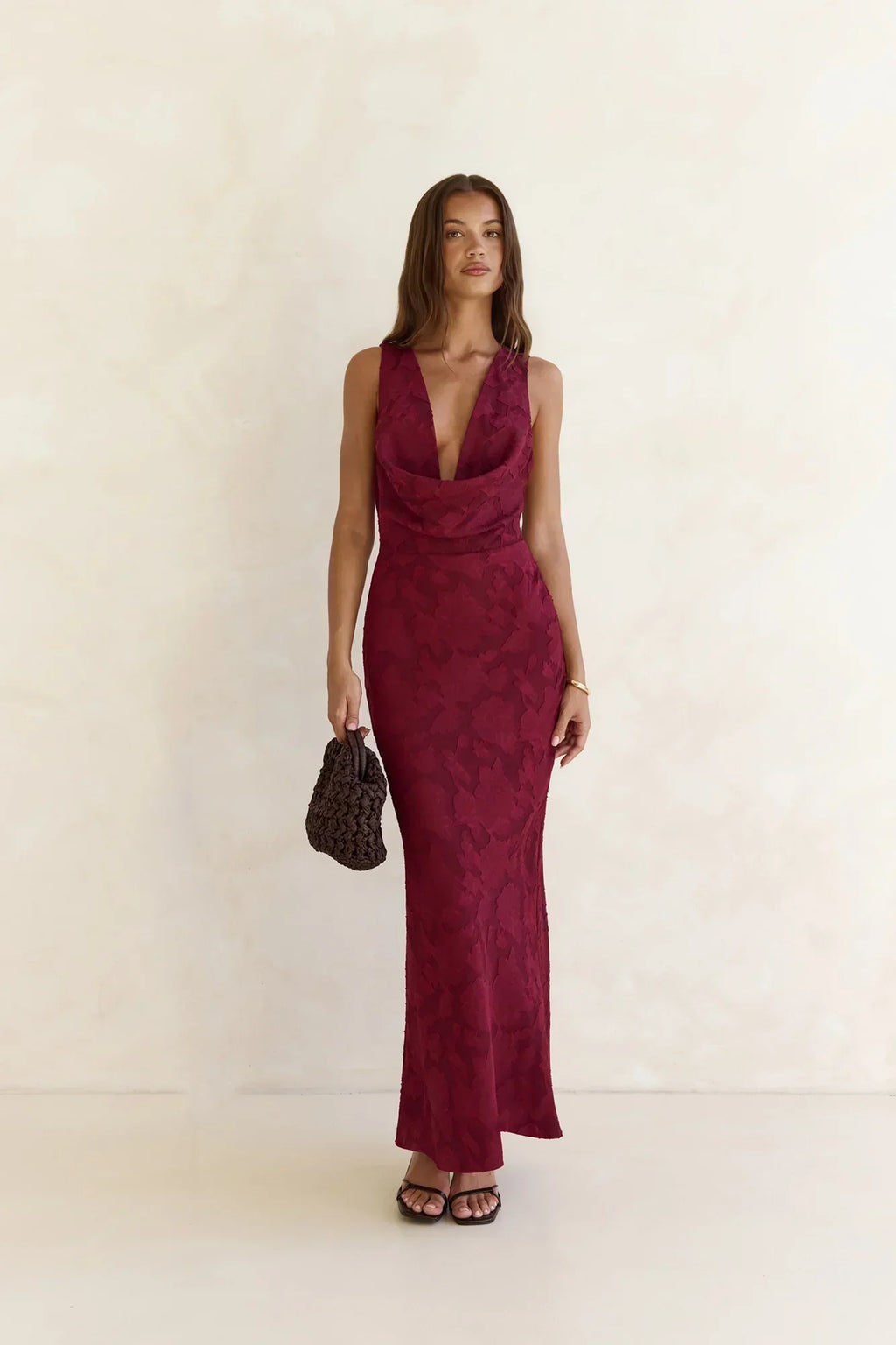 Lasting Luxuries Maxi Dress Wine