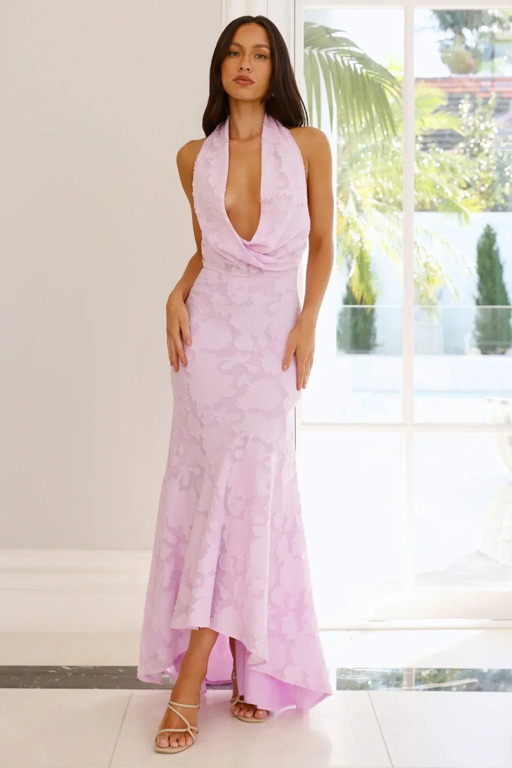 Garden Gems Halter Maxi Dress
