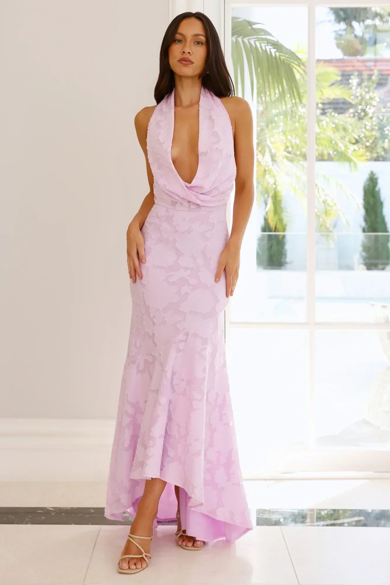 Garden Gems Halter Maxi Dress