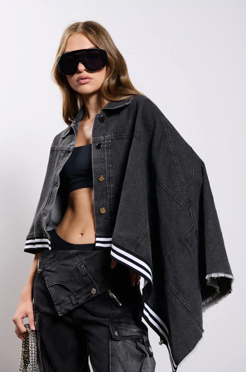 Natalya Denim Cape