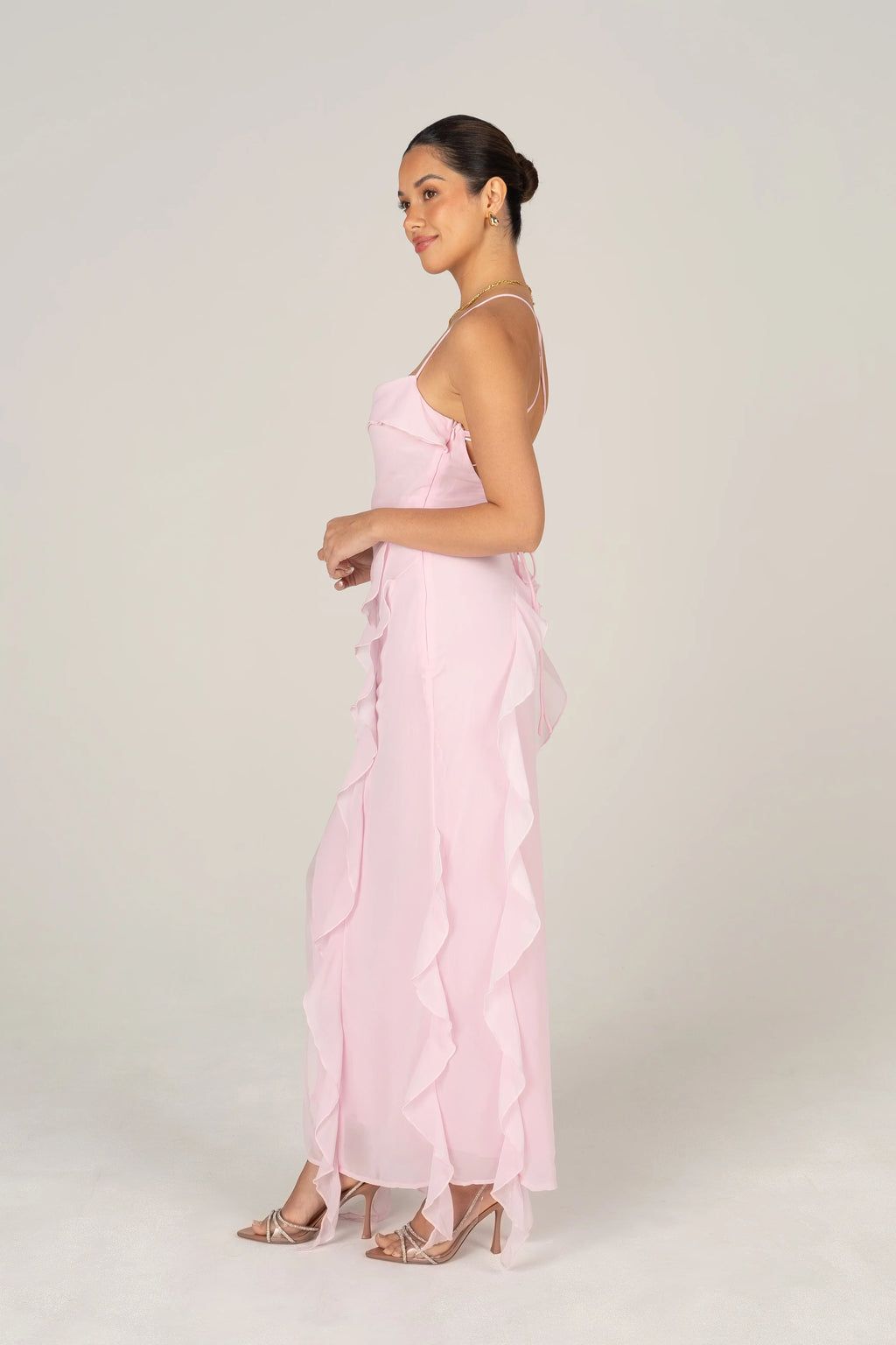 Charlene Criss Cross Back Maxi Dress