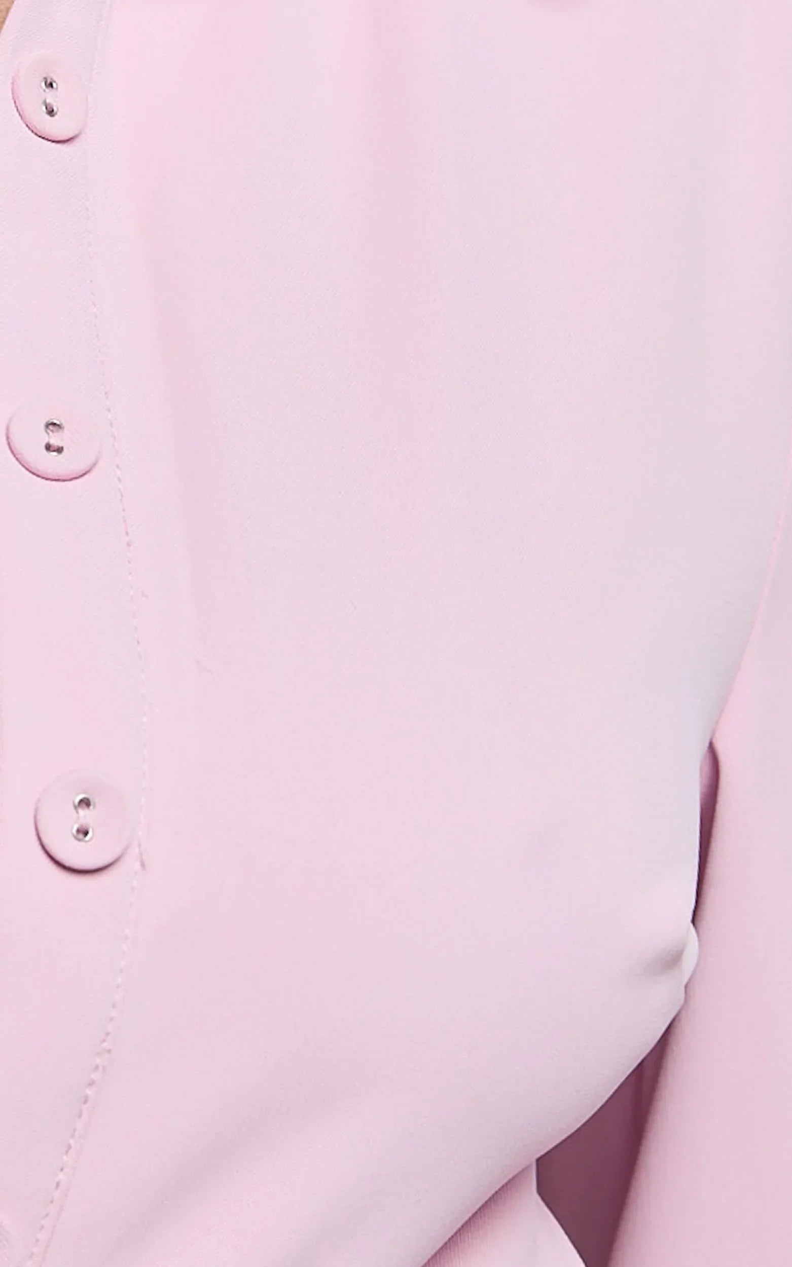 Wanda Mini Dress - Long Sleeve Faux Wrap Dress In Pink