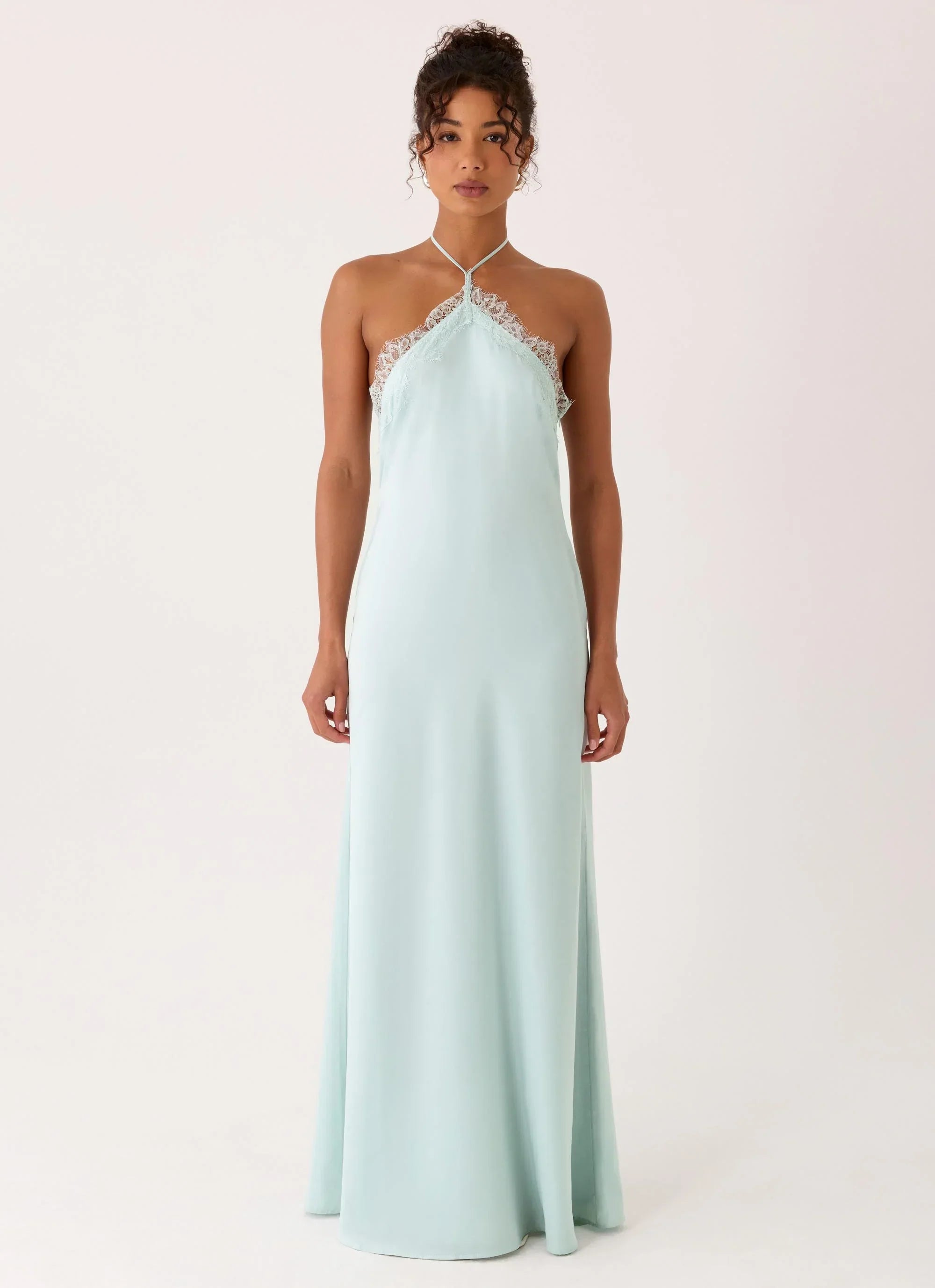 Samaria Halter Maxi Dress Blue