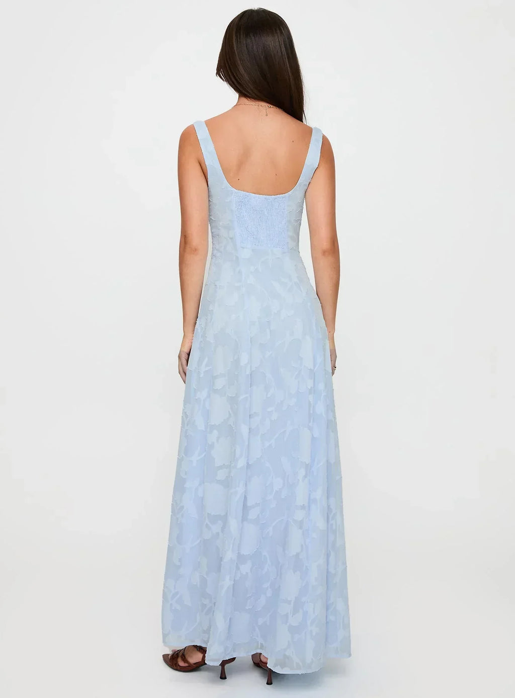 Margaux Burnout Maxi Dress Blue