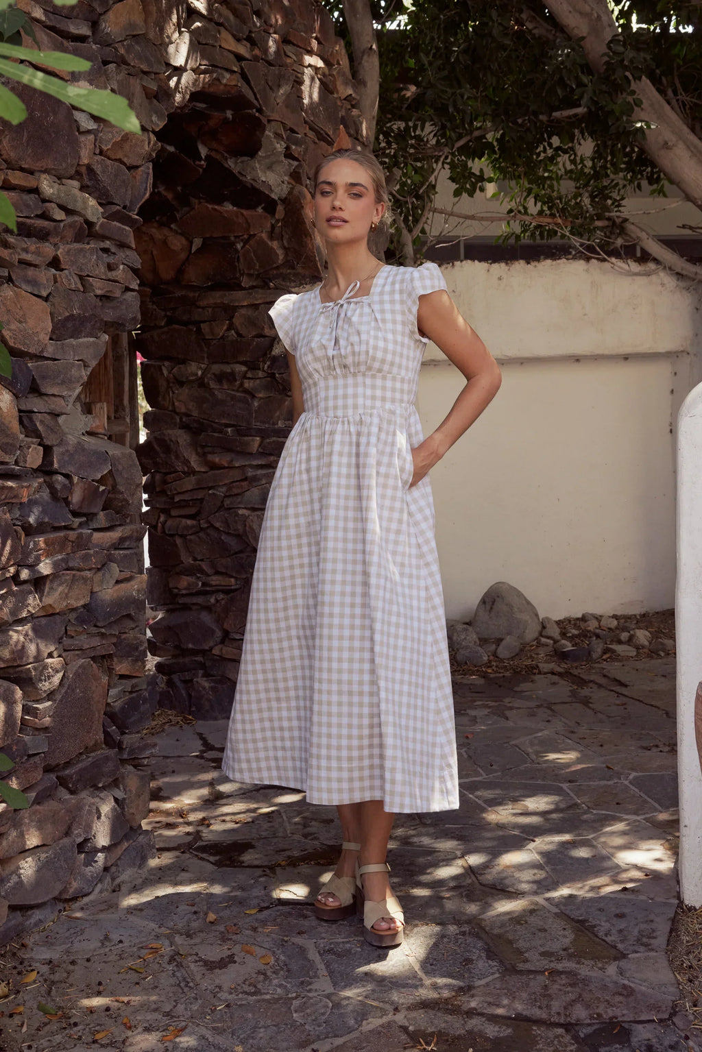 Amani Plaid Maxi Dress Final Sale