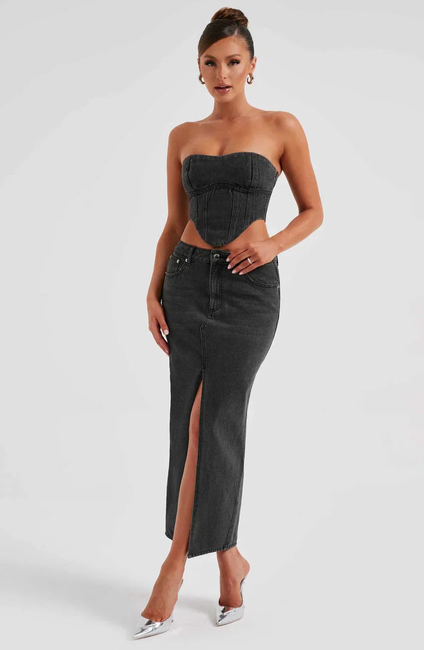 Flor Maxi Skirt - Black