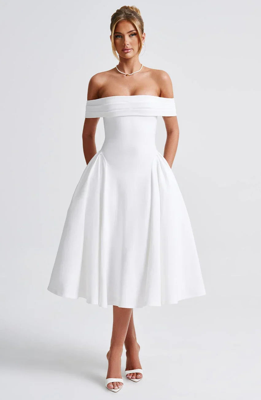 Miranda Midi Dress - Ivory