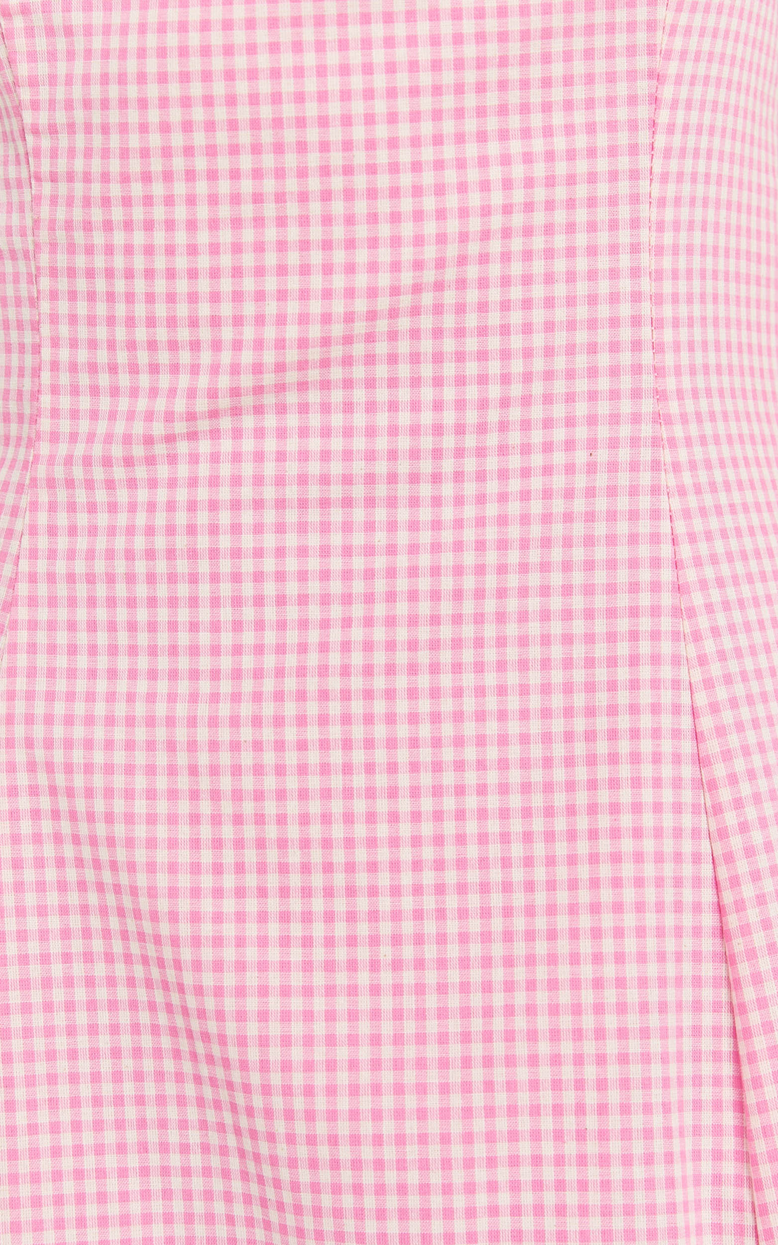 Narissa Midi Dress - Halter A Line Dress In Pink Gingham