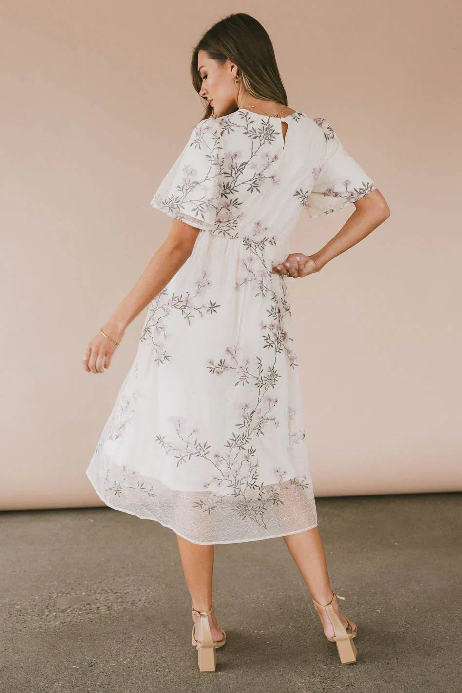Evelise Floral Midi Dress Final Sale
