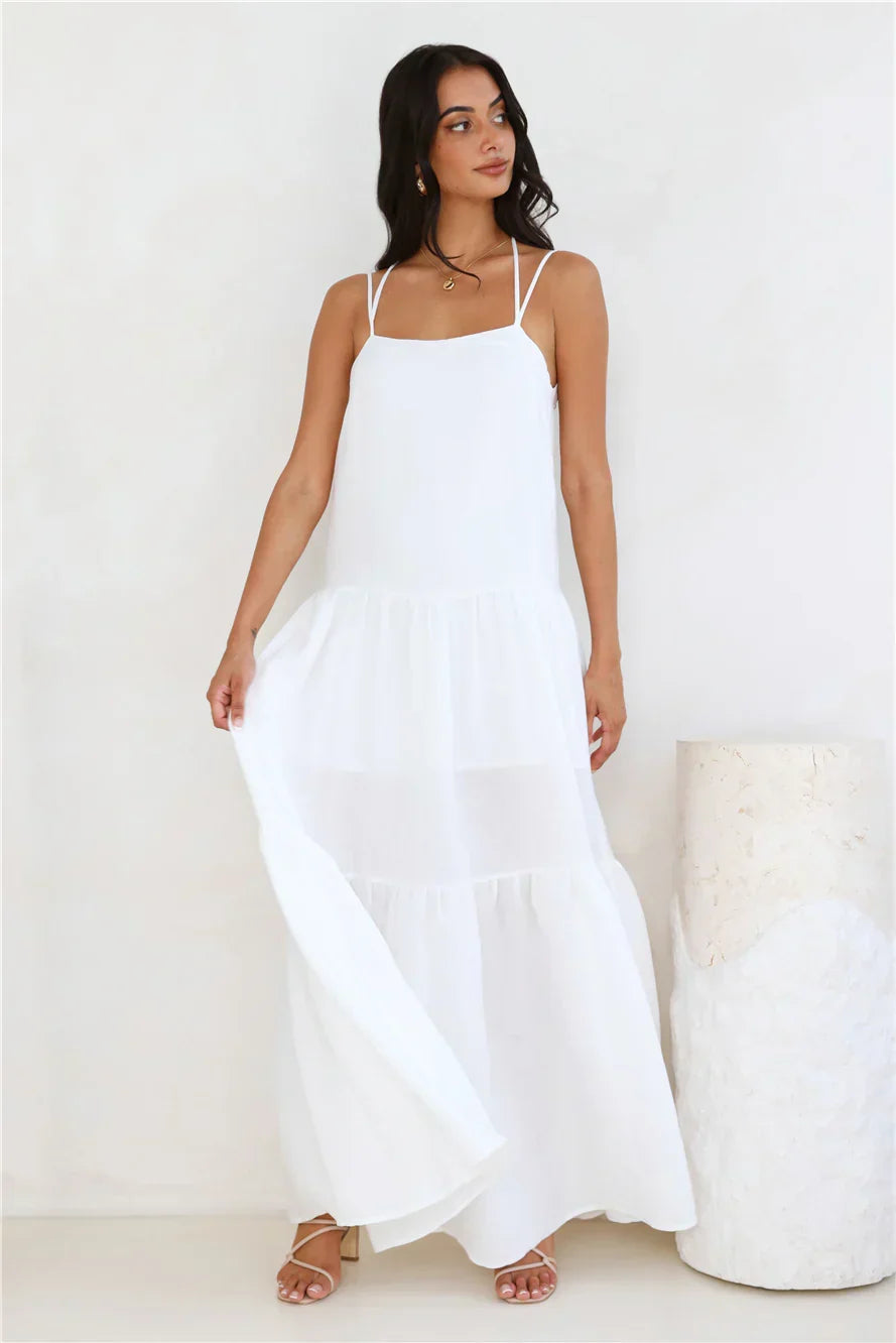 Diamond Affair Maxi Dress White