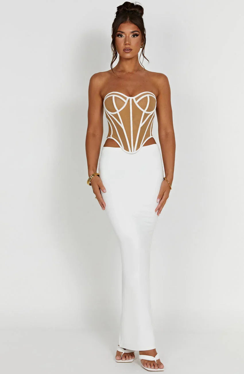 Santanna Corset - Ivory/Nude