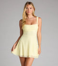 Ailani Lace-Up Beaded Skater Dress
