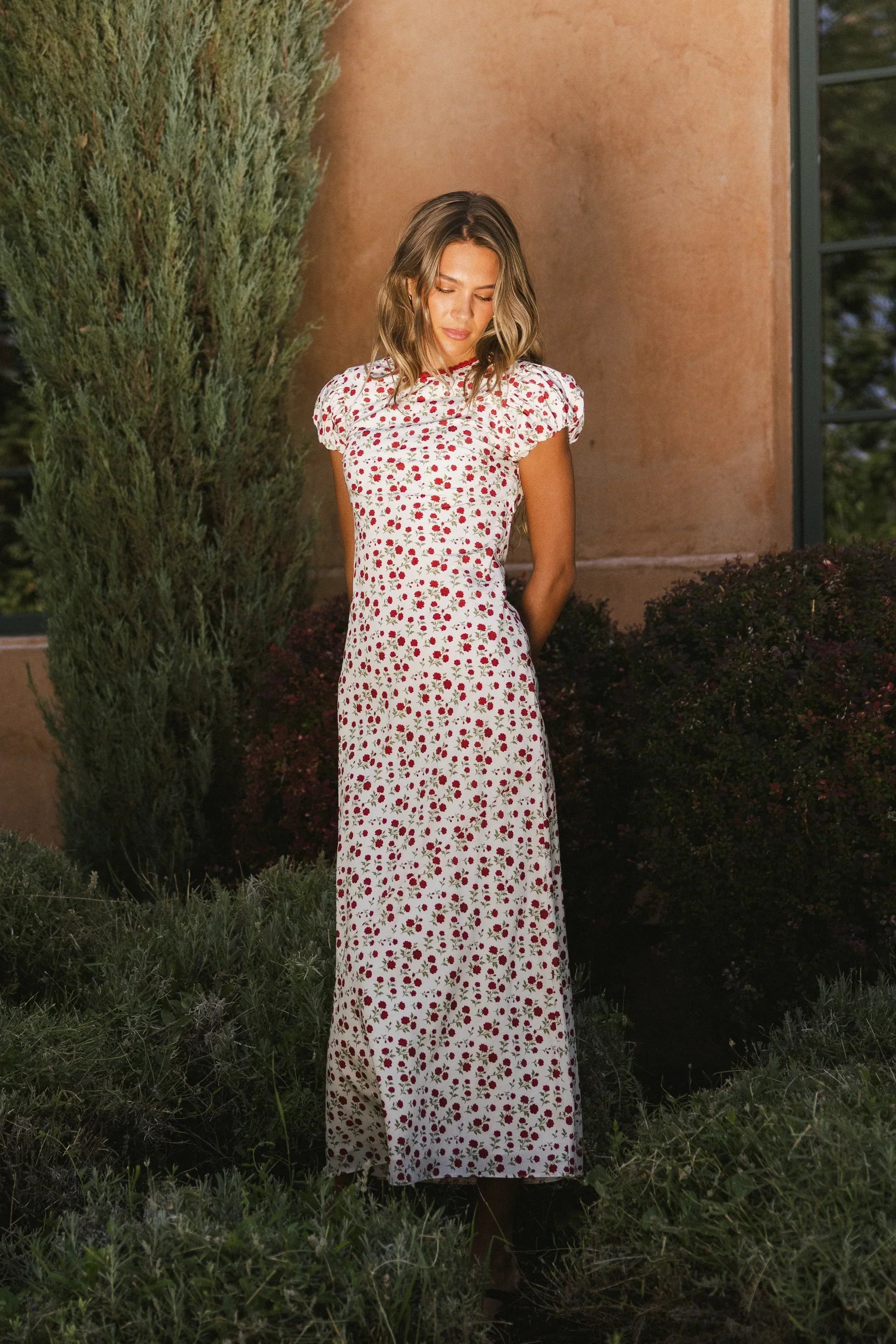 Ellianna Floral Maxi Dress In Cream