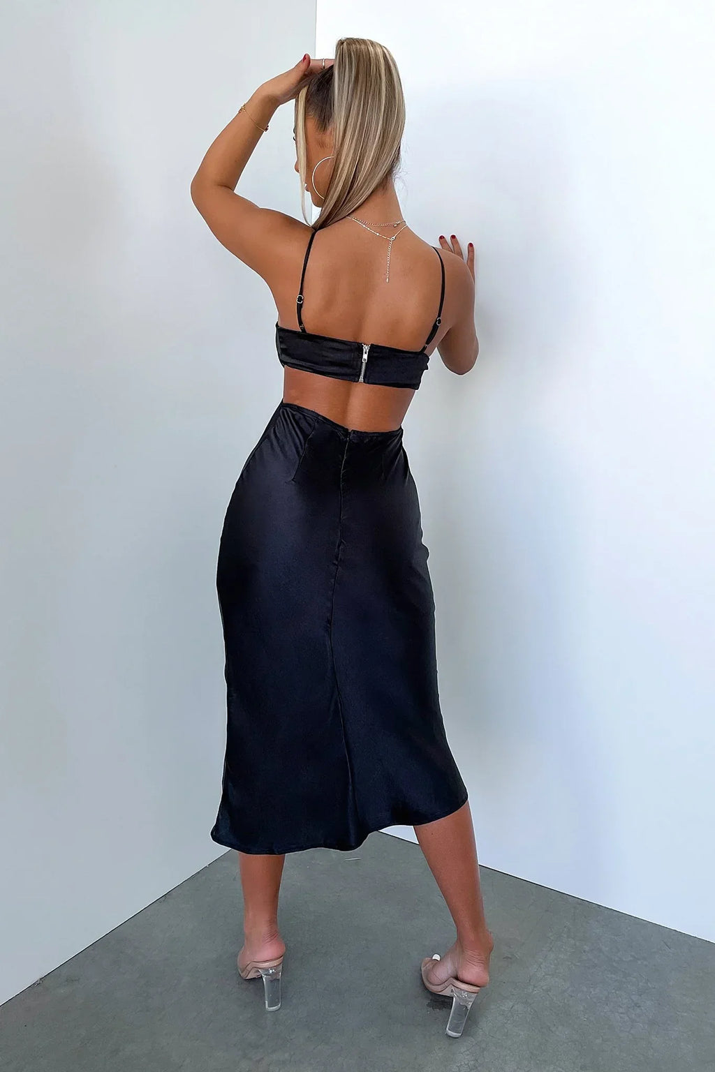 Misha Midi Dress- Black