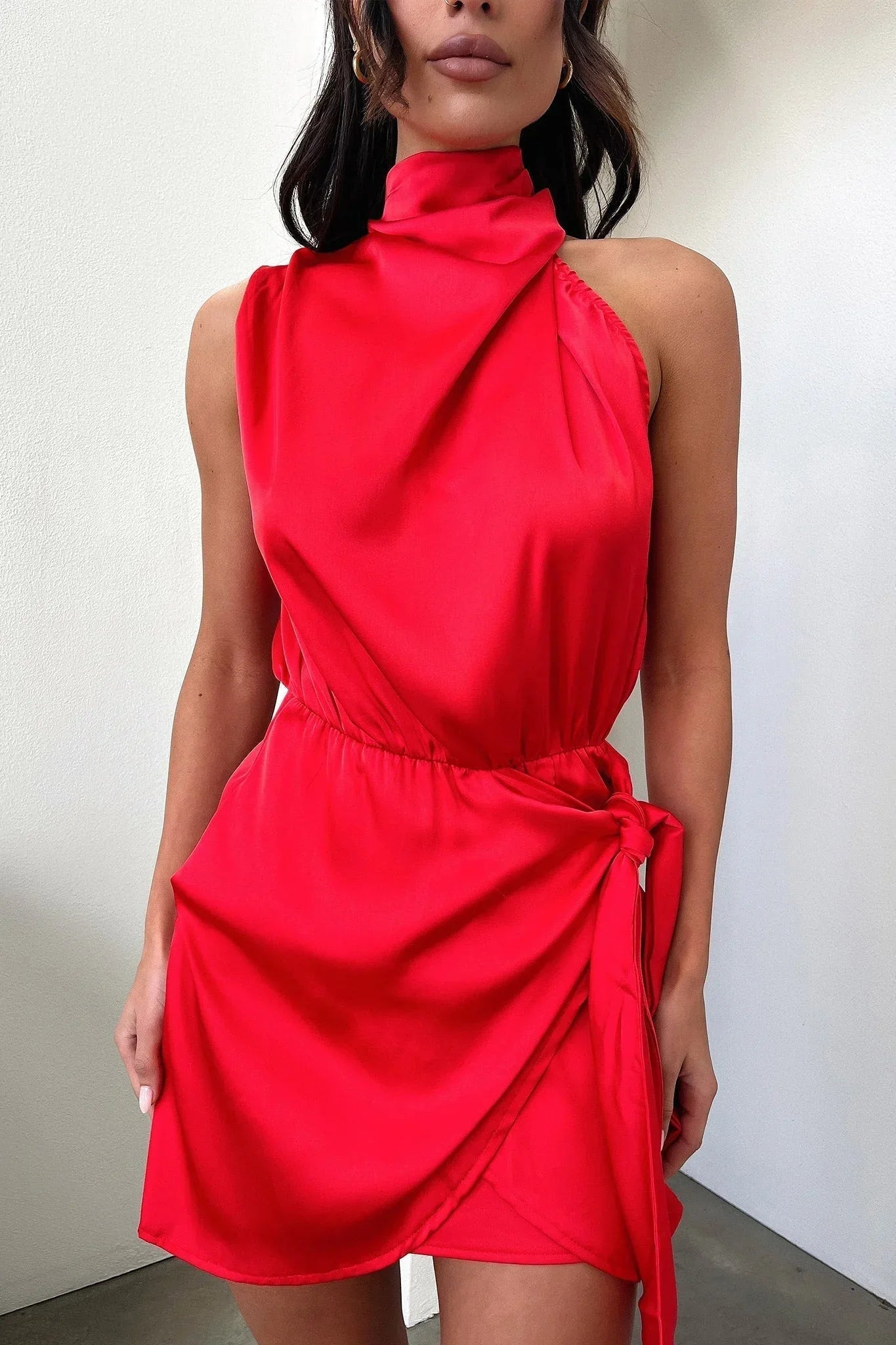 Santorini Mini Dress - Red