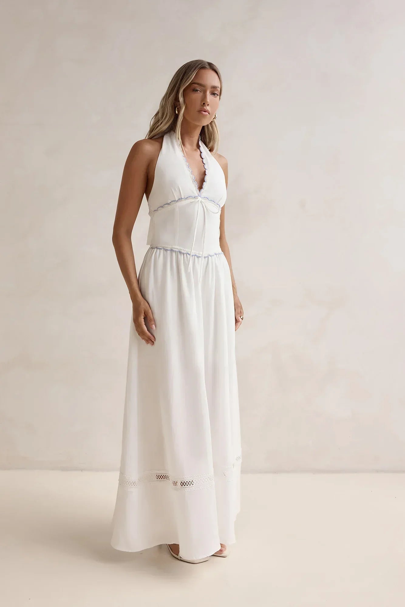 Days Of Dreaming Halter Maxi Dress White