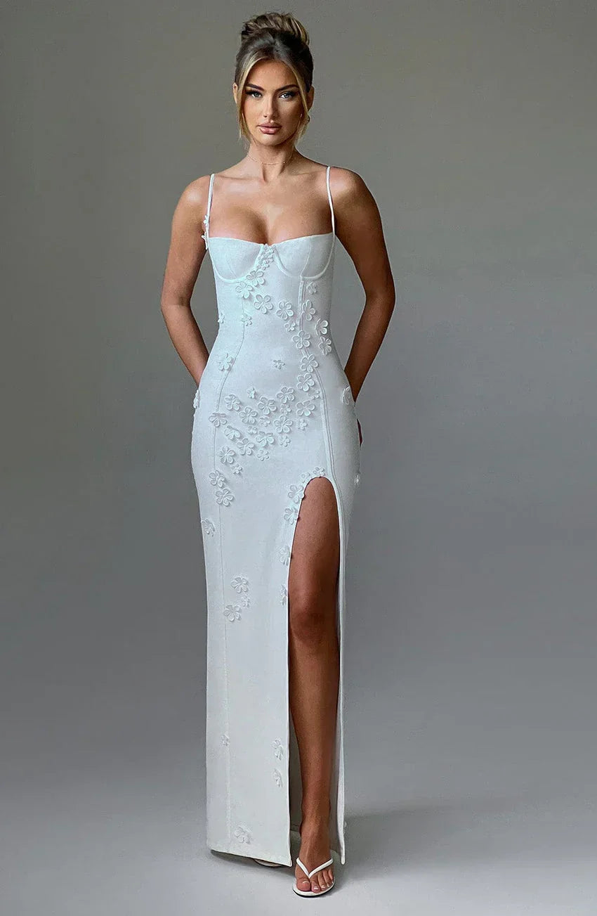 Dalary Maxi Dress - Ivory Lined