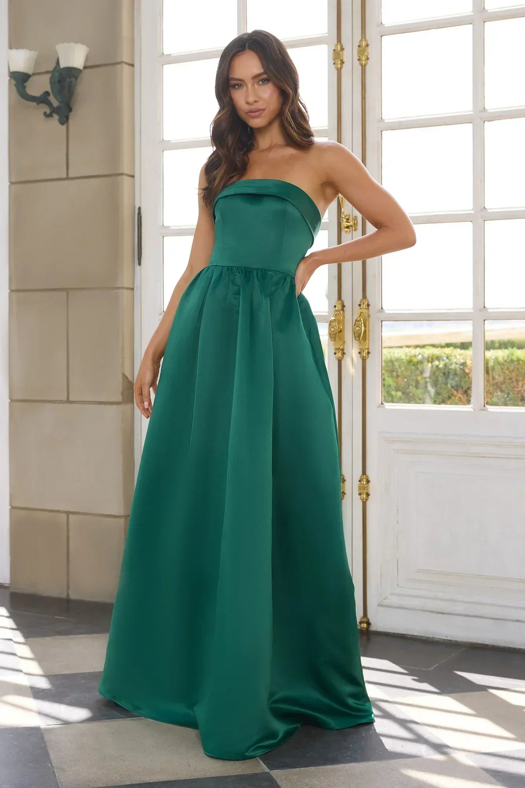 Elegance In Motion Strapless Maxi Dress