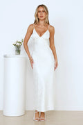 Floral Kiss Satin Maxi Dress