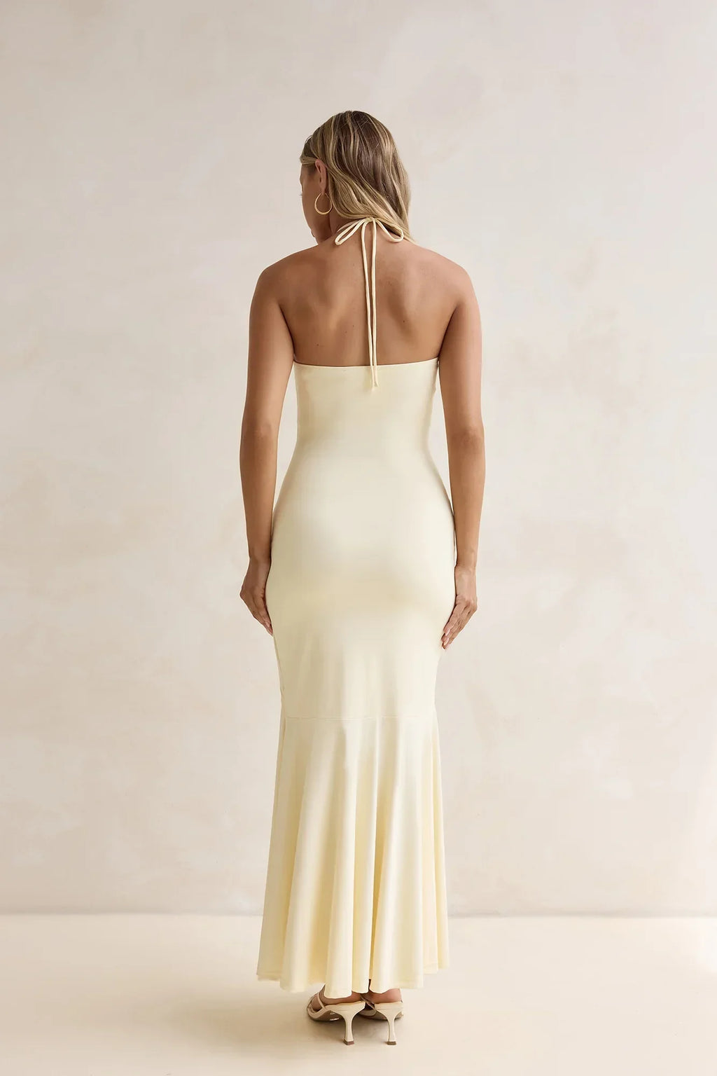 Crystal Sands Halter Maxi Dress Yellow