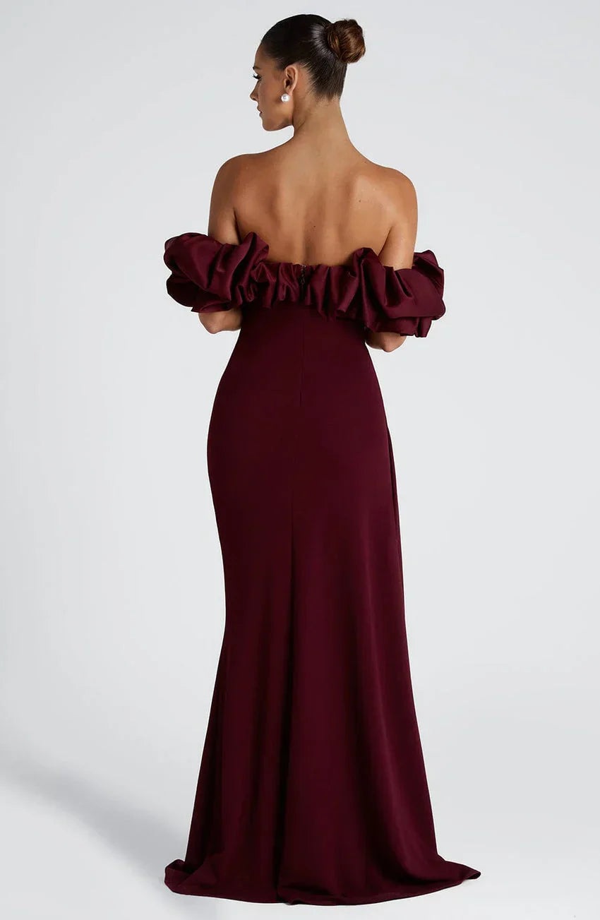 Elsie Maxi Dress - Cherry Lacquer