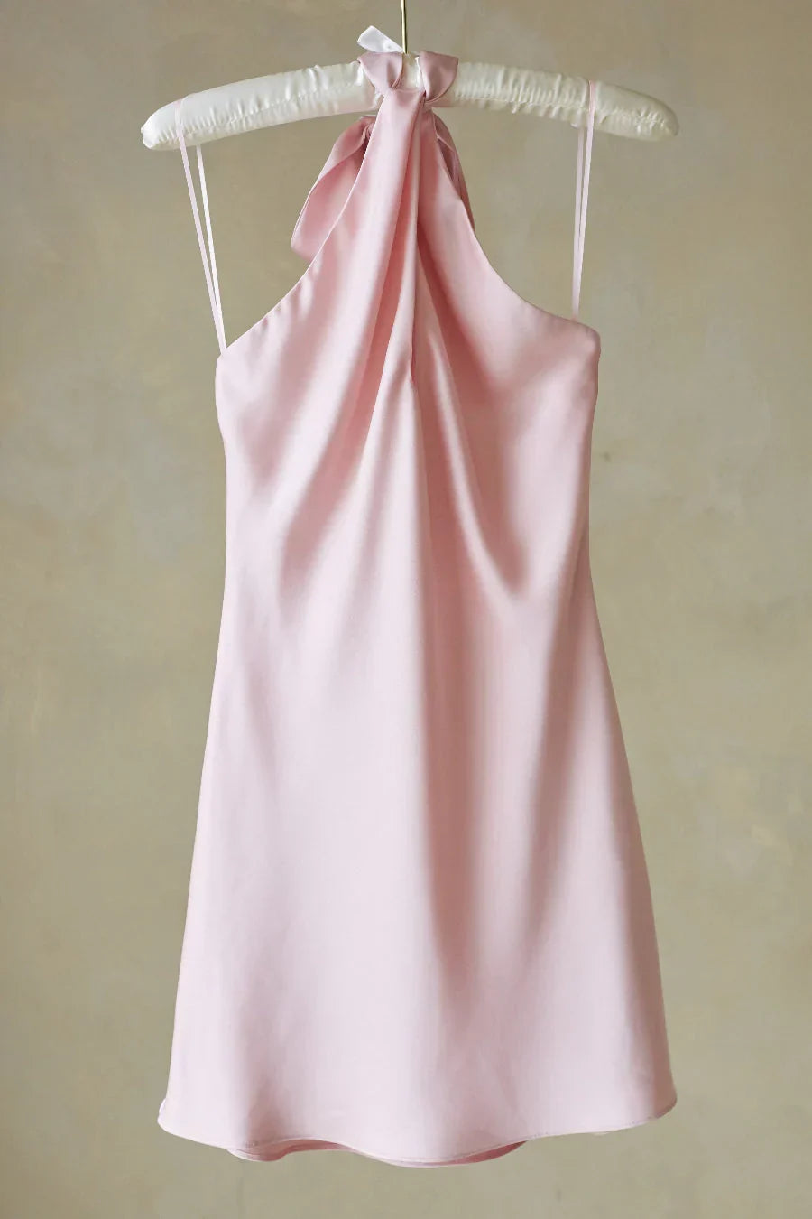 Priscilla Halter Keyhole Mini Dress
