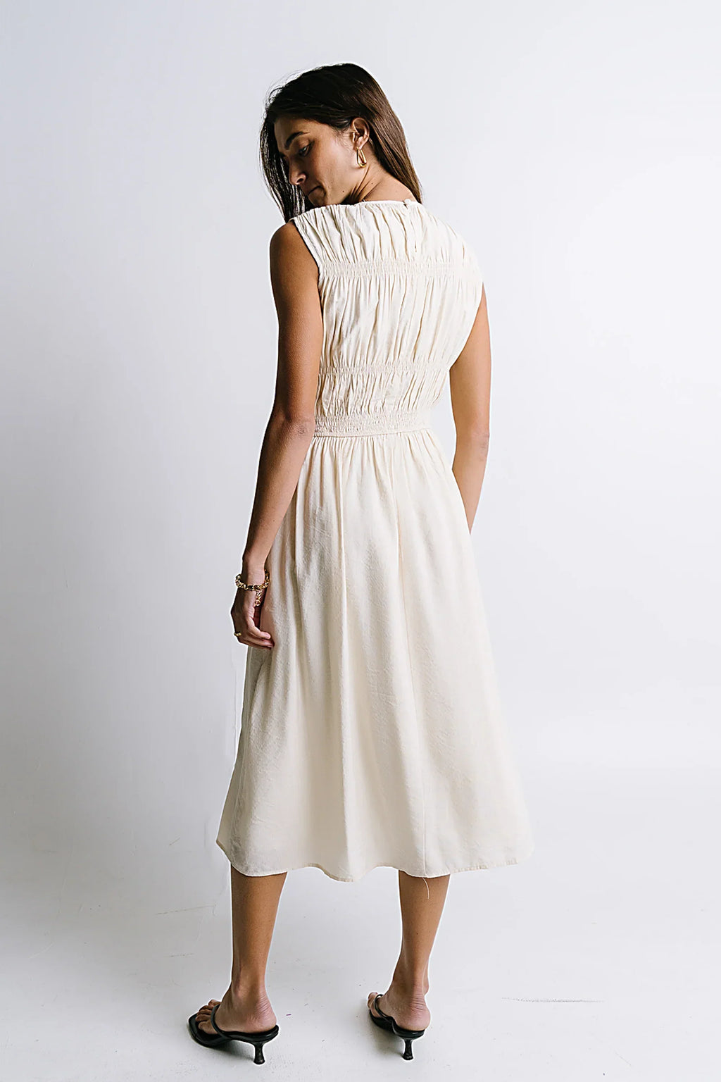 Johna Smocked Midi Dress