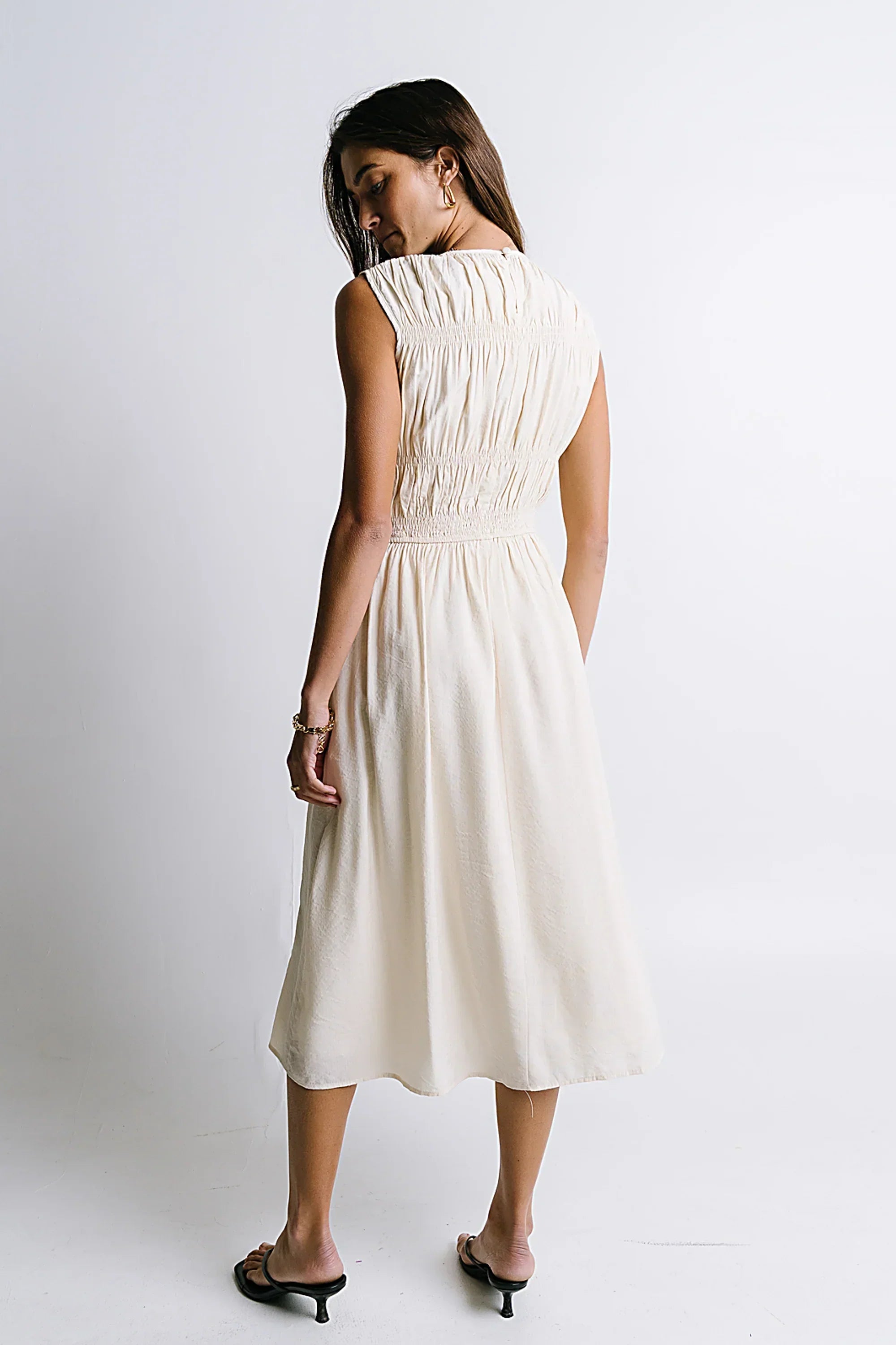 Johna Smocked Midi Dress