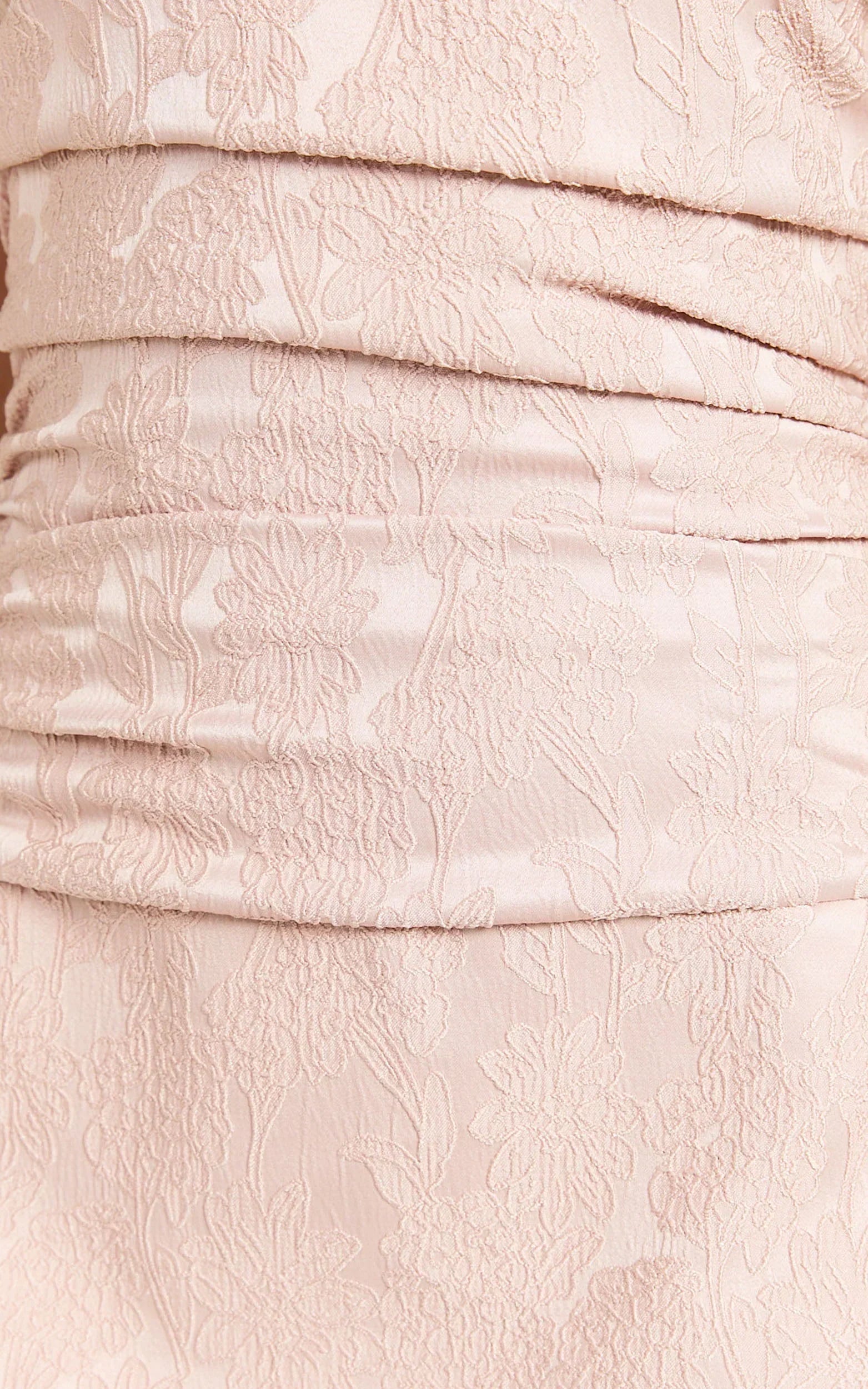 Ellis Mini Dress - Ruched Side Straight Neck Wrap Dress In Dusty Pink