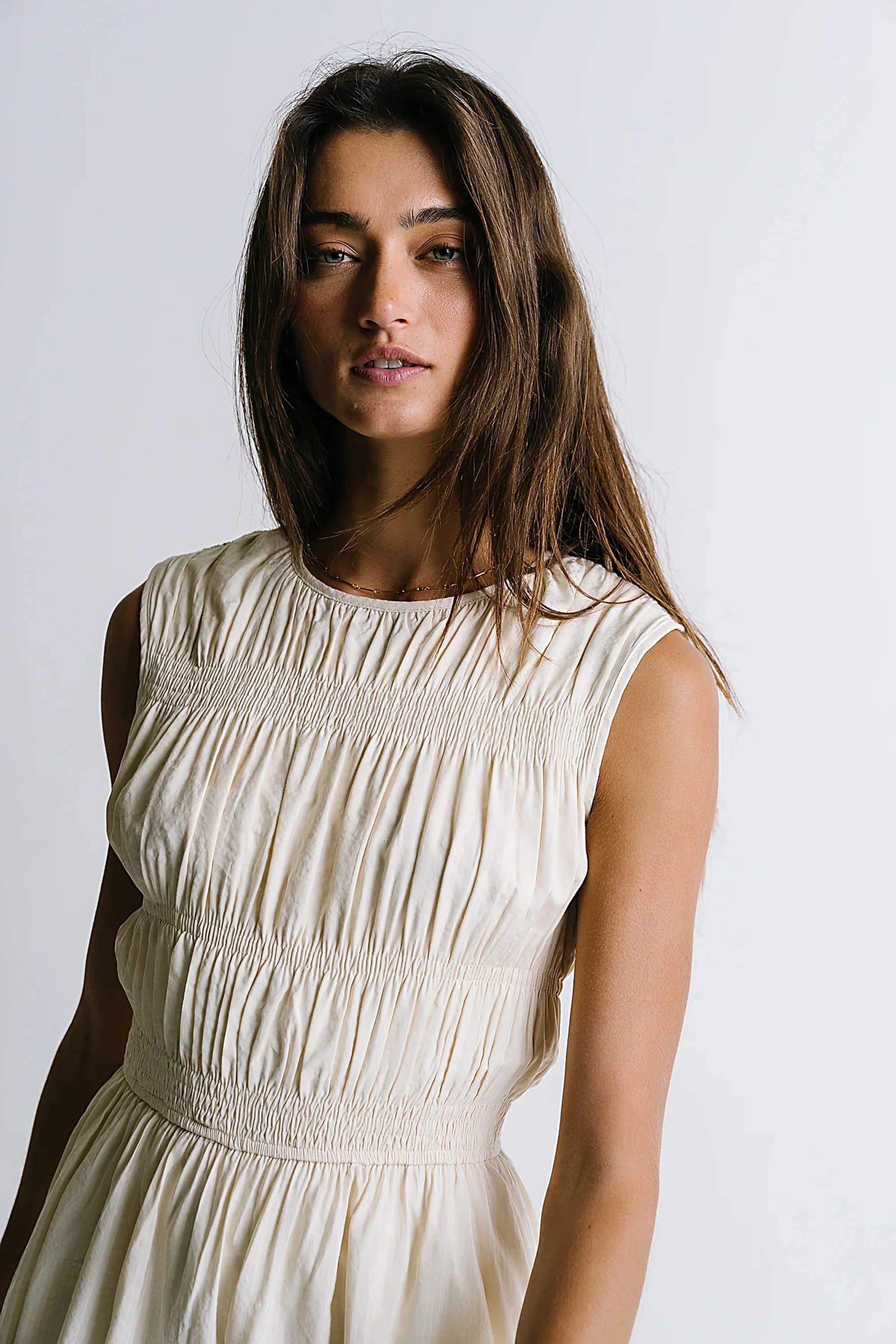 Johna Smocked Midi Dress