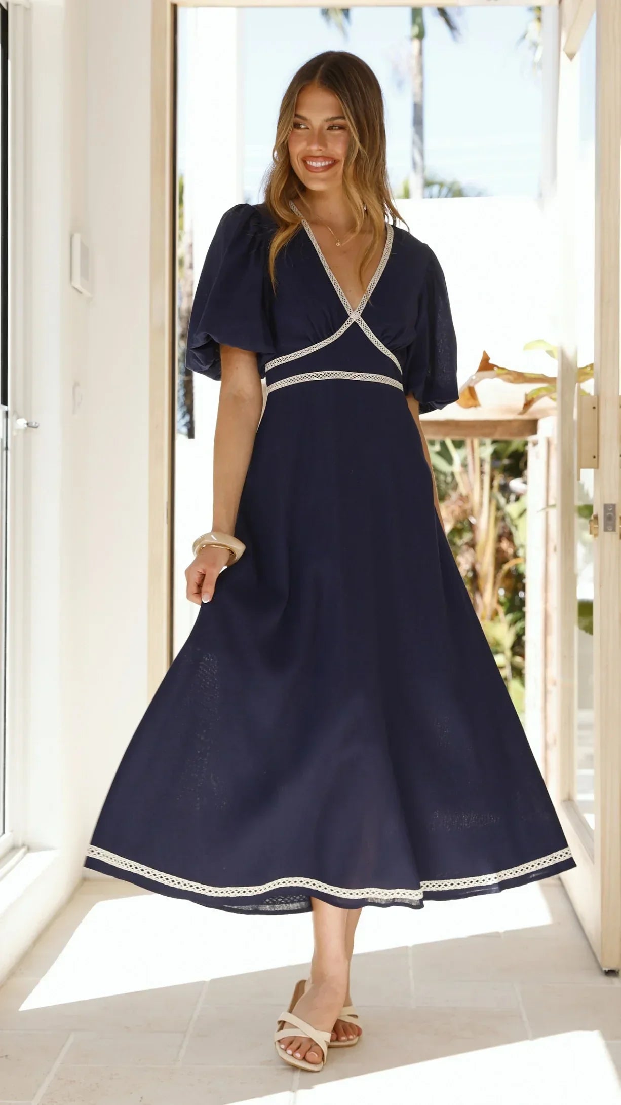 Nakisha Maxi Dress - Navy