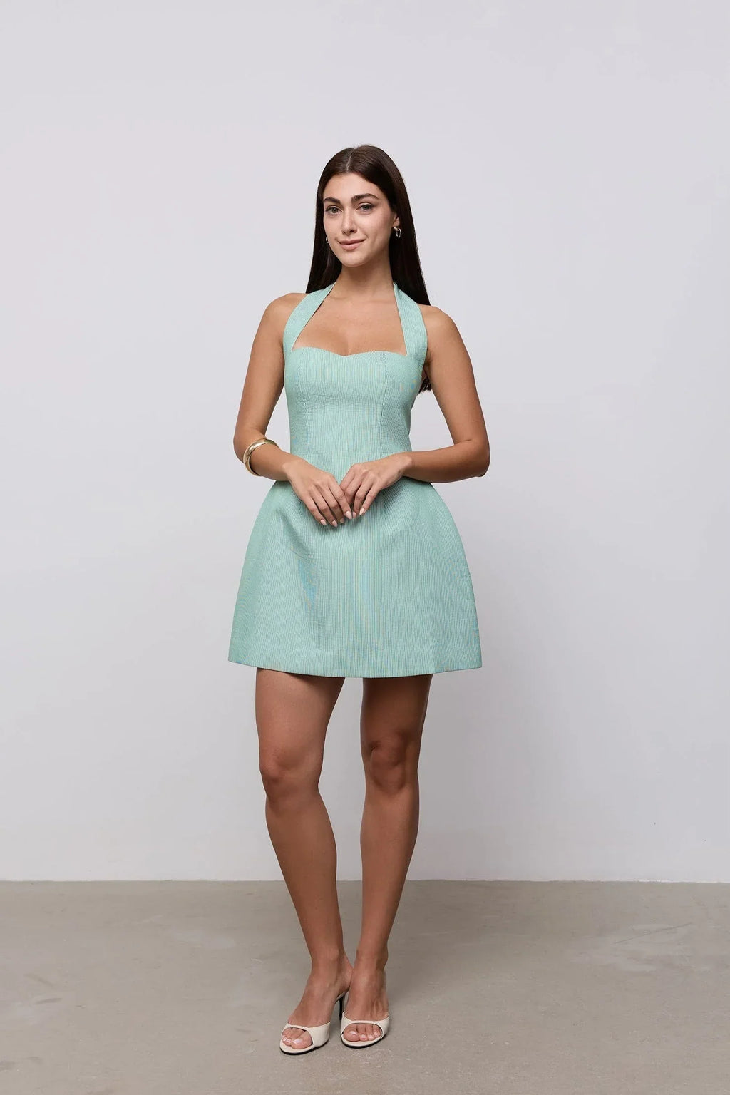 Cotton Pinstripe Mini Dress