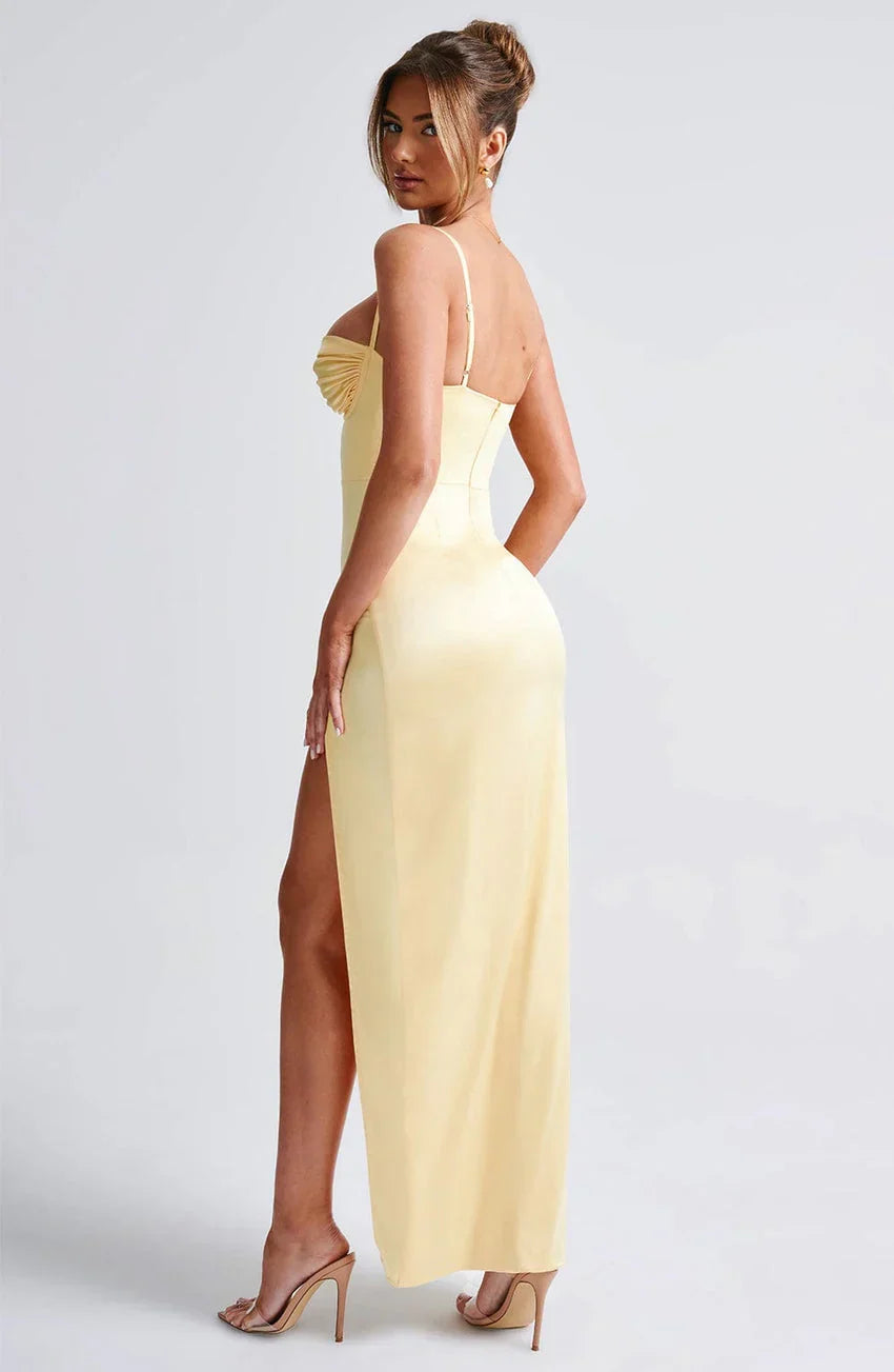 Alora Maxi Dress - Lemon