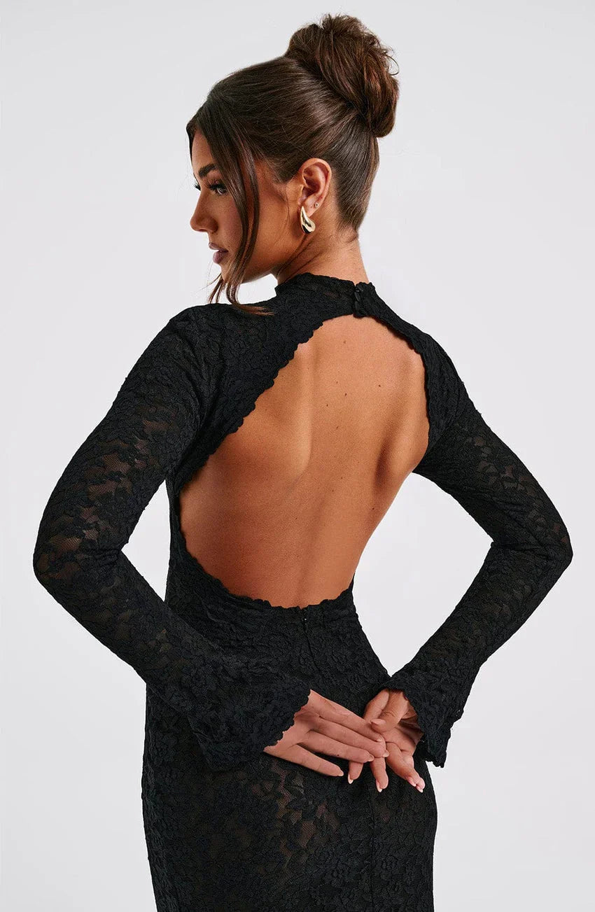Lourdes Maxi Dress - Black