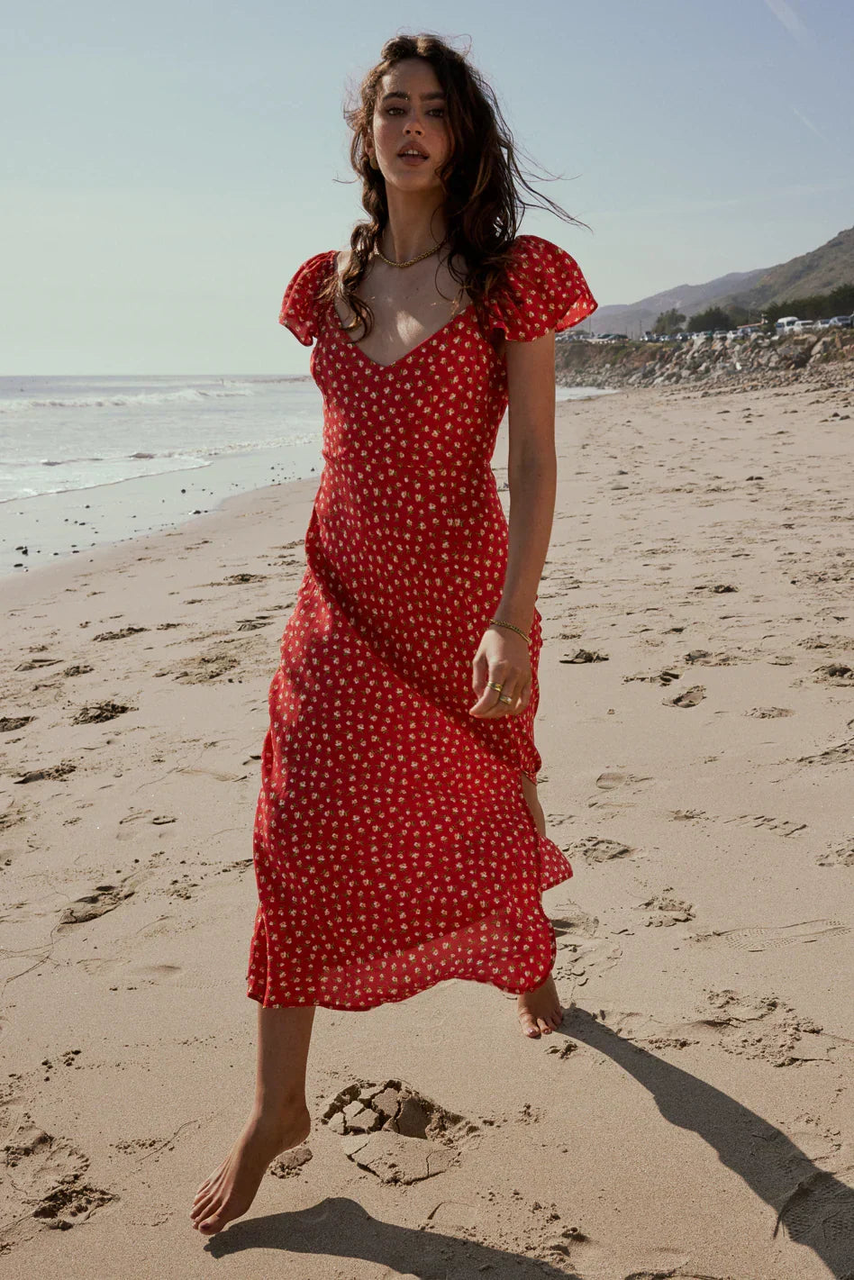 Grayson Floral Maxi Dress In Red Final Sale