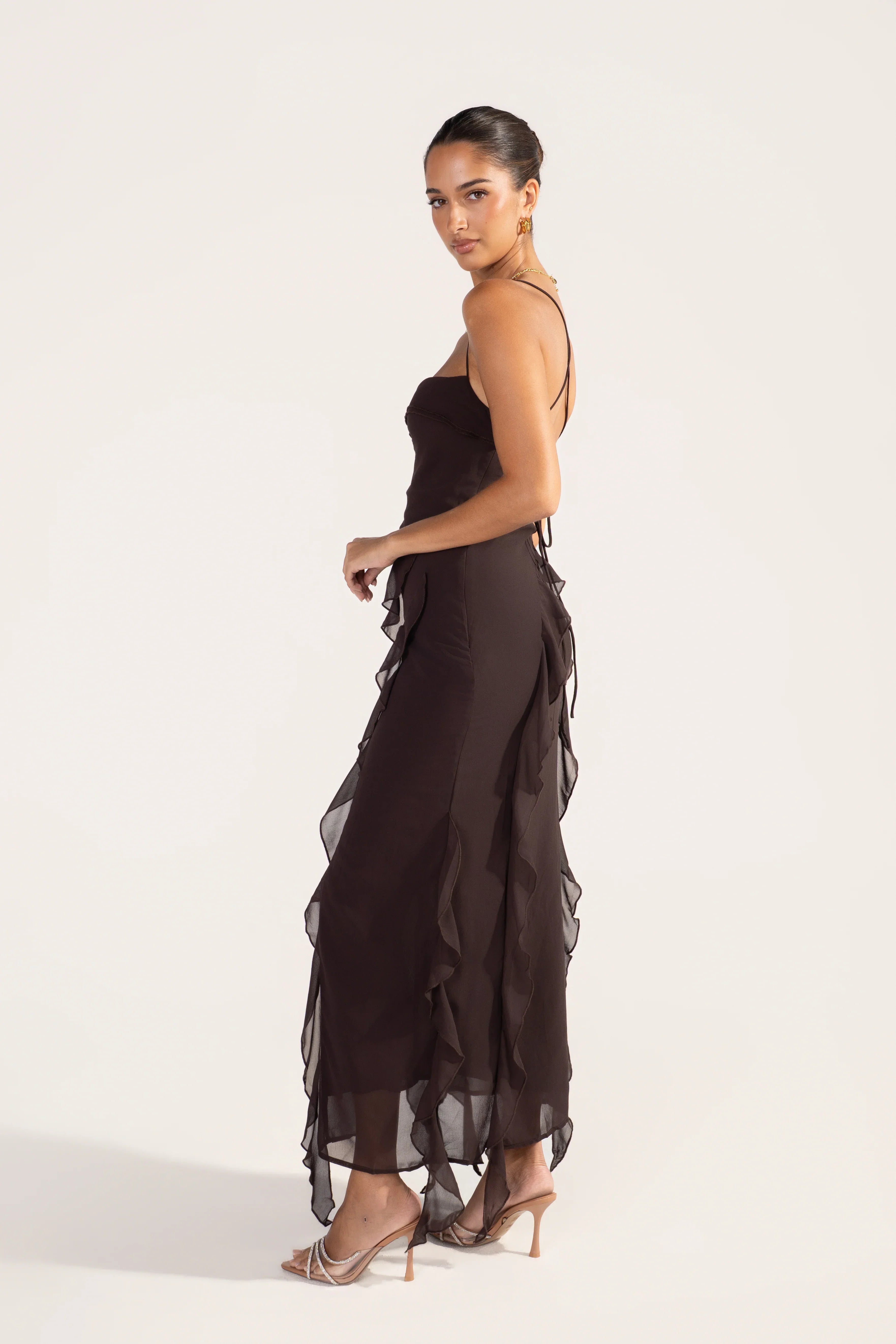 Charlene Criss Cross Back Maxi Dress