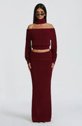 Andie Maxi Skirt - Burgundy