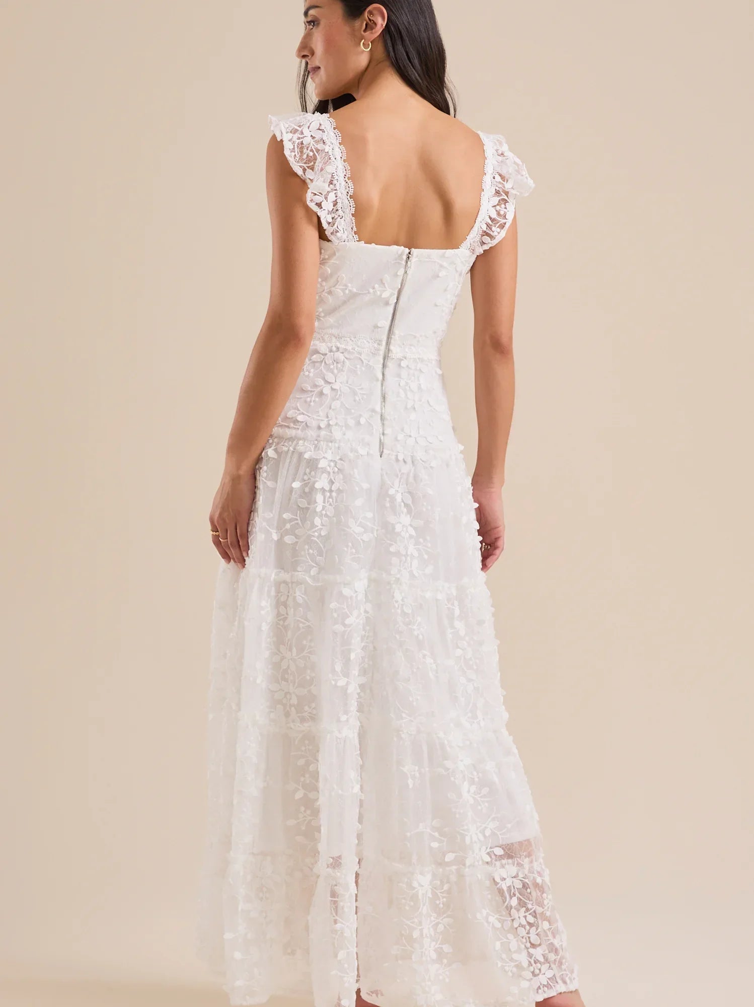 Kallie Lace Tiered Maxi Dress