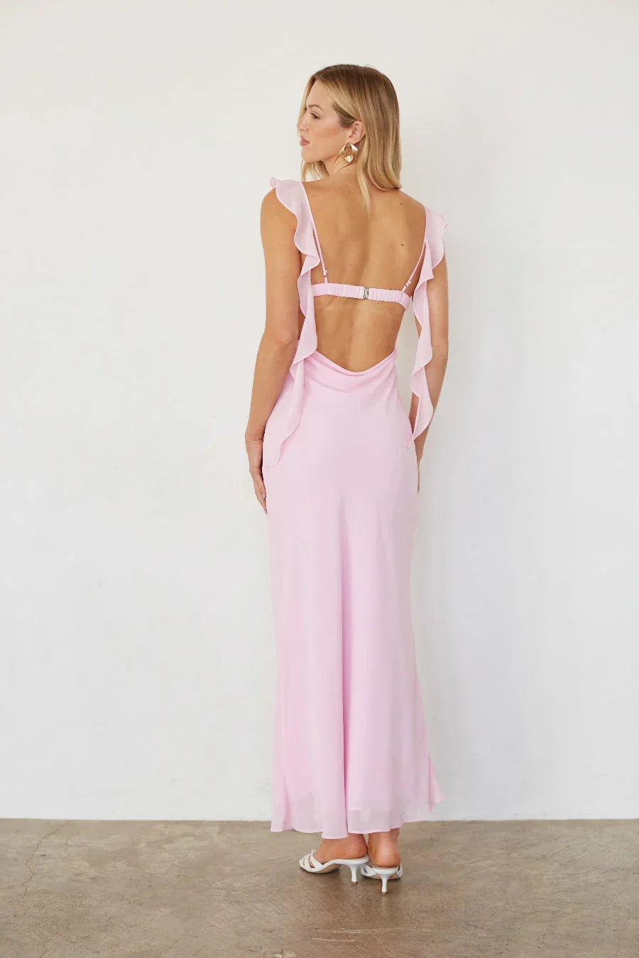 Sarila Ruffle Strap Maxi Dress