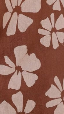 Arana Mini Dress - Brown Daylillies