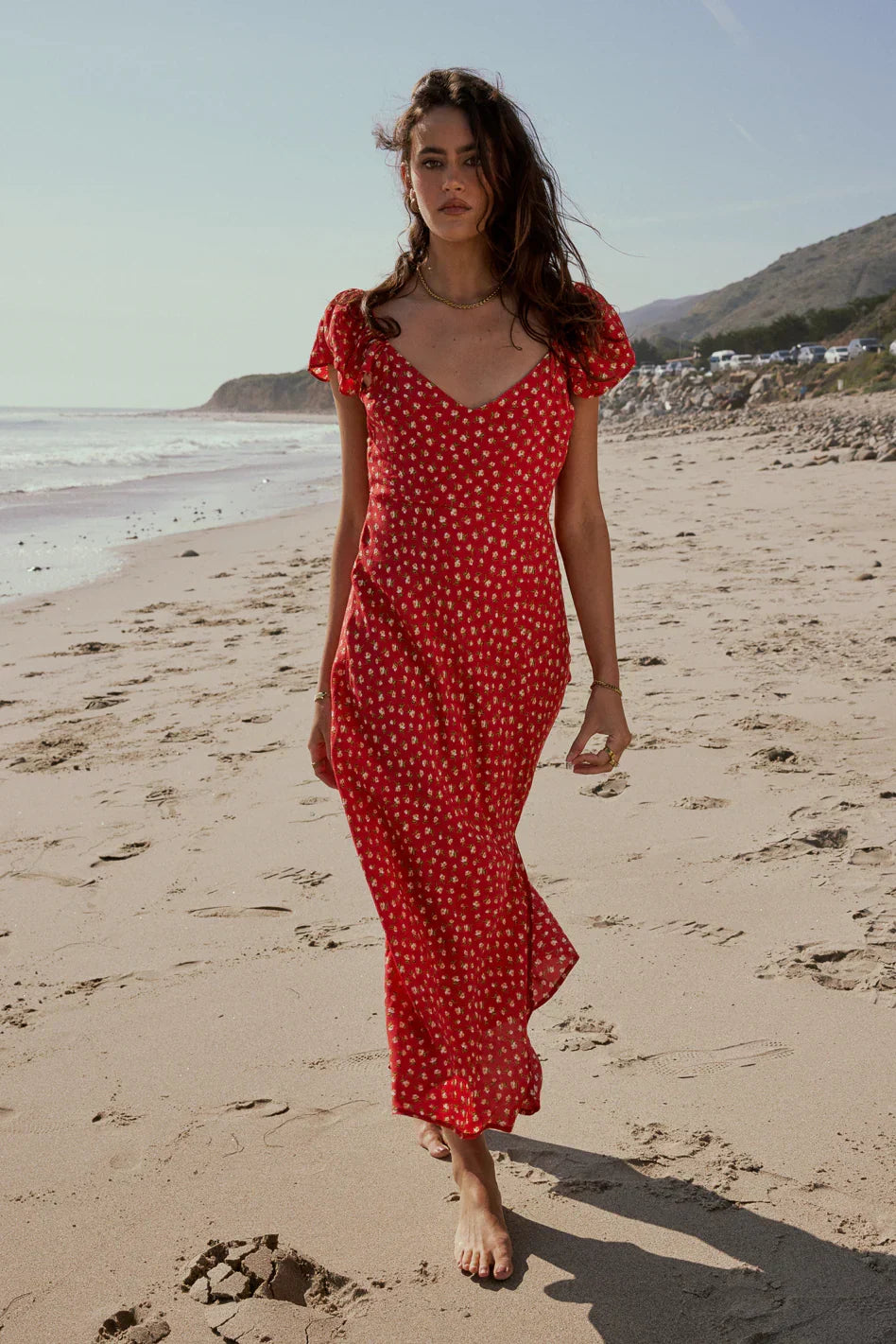 Grayson Floral Maxi Dress In Red Final Sale