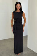 Jenna Sleeveless Maxi Dress - Black