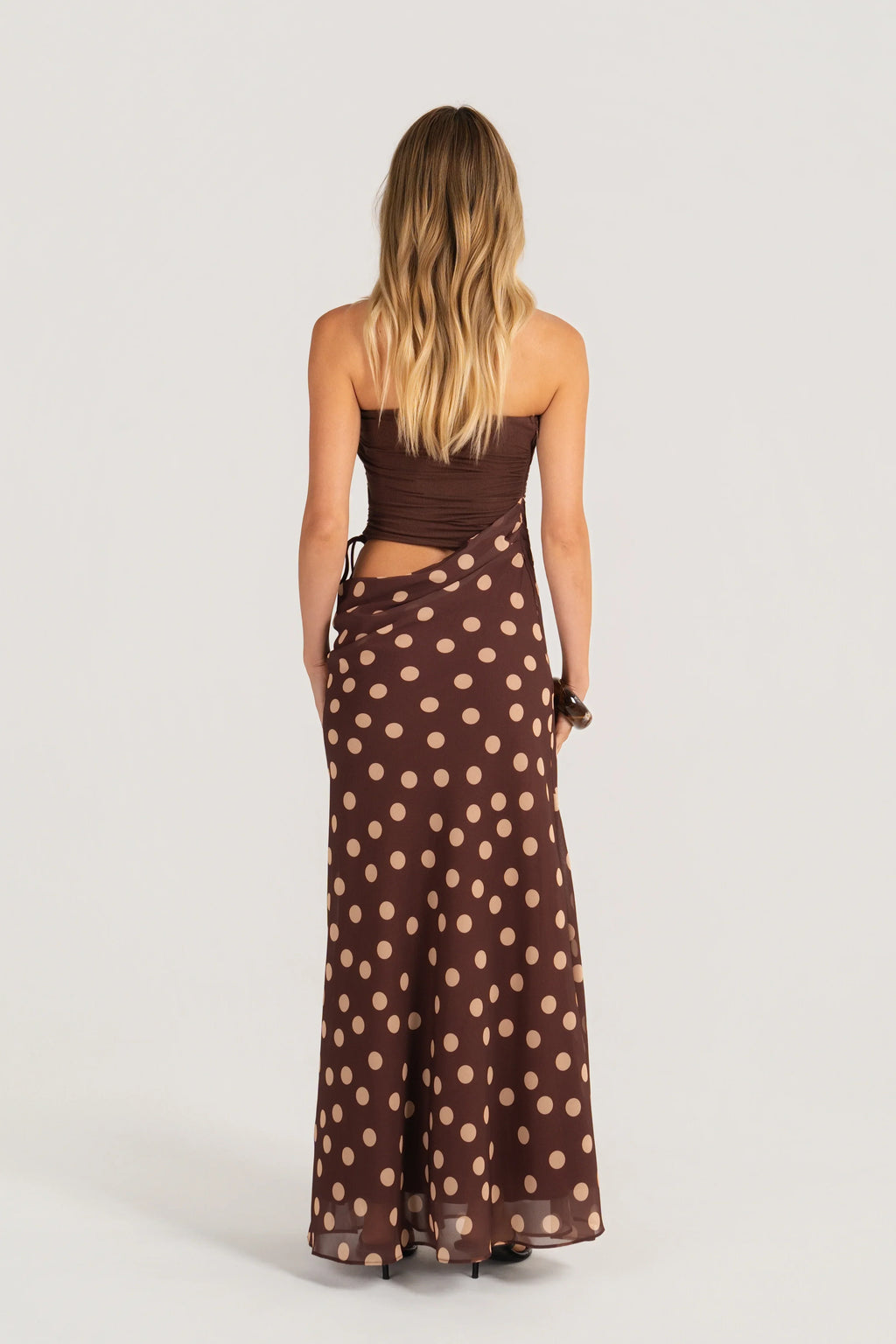 Dalena Strapless Maxi Dress With Cutout