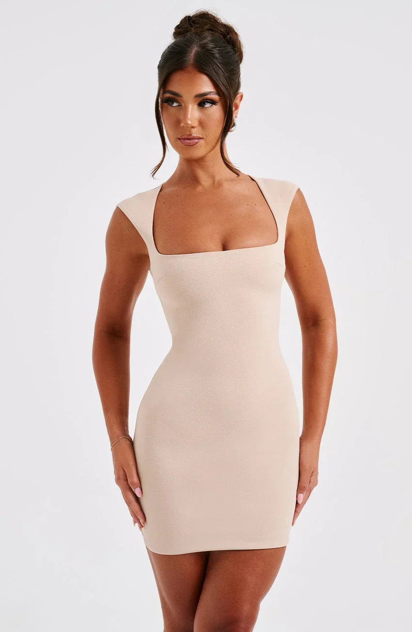 Frida Mini Dress - Nude