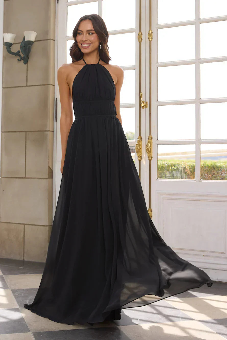 Luxuriously Stylish Halter Maxi Dress